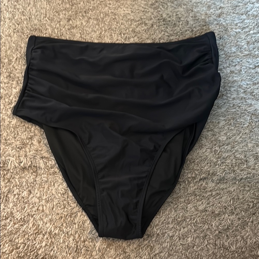 NWT High-Waist Black Bikini Bottoms